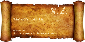 Markon Lelle névjegykártya